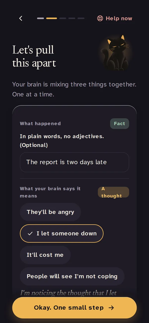 Unhook: what happened, set apart from what your brain says it means